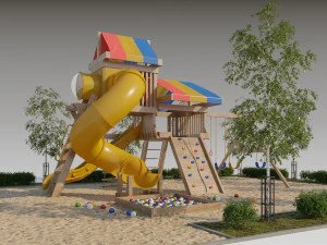 Spielplatz Teil 002 3D Modell