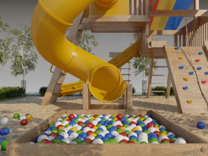 parte del patio de recreo 002 Modelo 3D