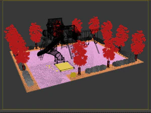 parte del patio de recreo 002 Modelo 3D