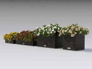 flower decor rouse part 001 3D Model