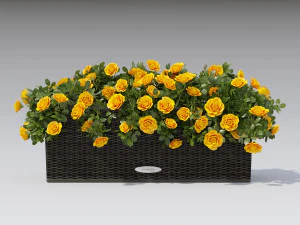 flower decor rouse part 001 3D Model