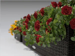 flower decor rouse part 001 3D Model