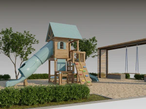 Spielplatz Teil 003 3D Modell