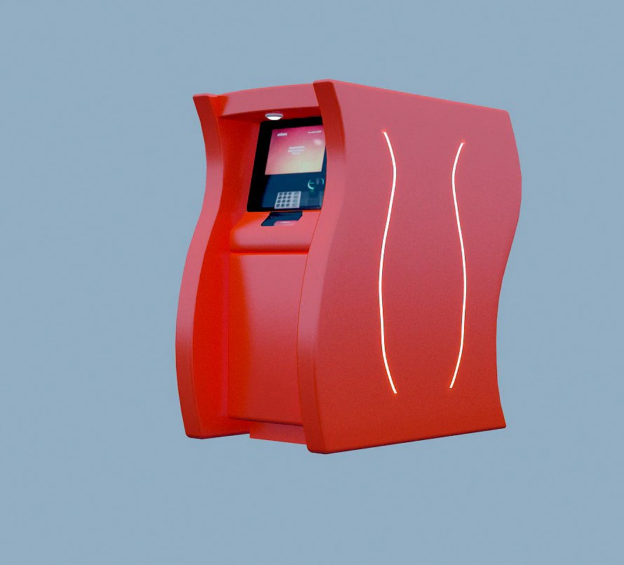 bankomat 3D Model .c4d .max .obj .3ds .fbx .stl .blend 