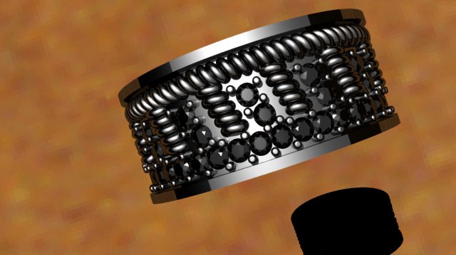 black ring 3D Модель .c4d .max .obj .3ds .fbx .stl .blend