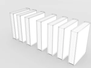 book pack 7 books 3D Model