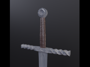 low poly medieval sword 3Dモデル