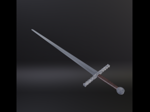 low poly medieval sword 3Dモデル