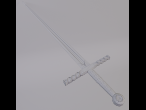 low poly medieval sword 3Dモデル