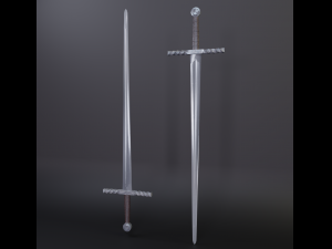 low poly medieval sword 3Dモデル