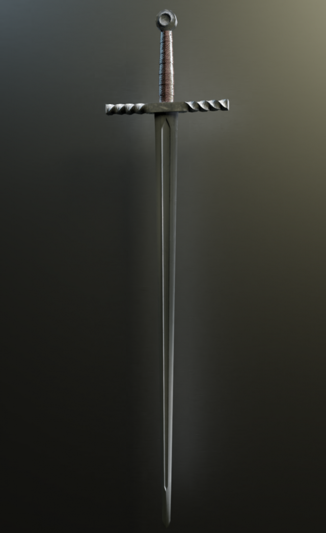 low poly medieval sword 3Dモデル .c4d .max .obj .3ds .fbx .stl .blend 