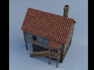 medieval house 3D 模型