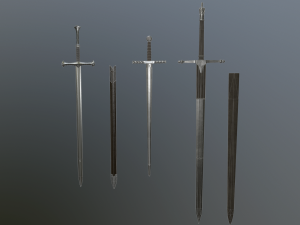 medieval swords 3D मॉडल