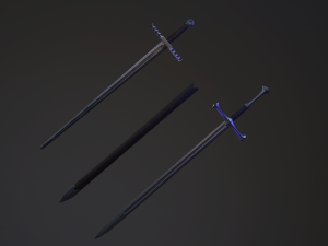 medieval swords 3D मॉडल