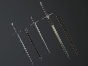 medieval swords 3D 모델