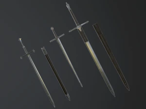 중세의 검 3D 모델