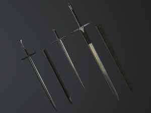 medieval swords 3D मॉडल