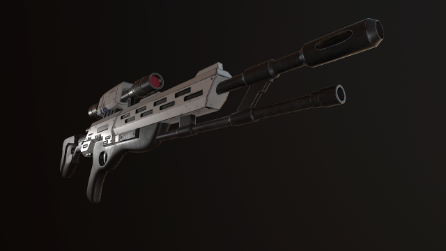 viper sniper rifle 3D Model .c4d .max .obj .3ds .fbx .stl .blend 