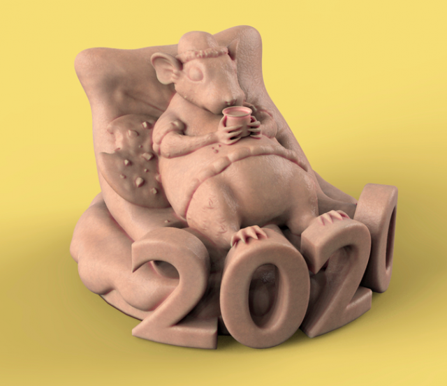 rat 2020 3d print model Modello di stampa 3D .c4d .max .obj .3ds .fbx .stl .blend 