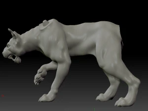panther sneaks up 3d 3D Print Model
