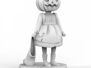 girl with halloween Modelo de Impressão 3D