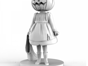 girl with halloween Modelo de Impressão 3D