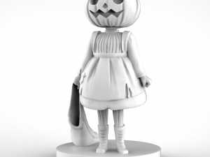 girl with halloween Modelo de Impressão 3D