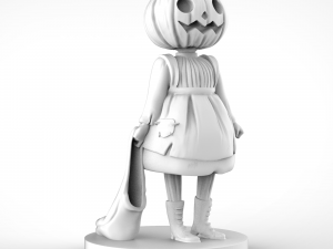 girl with halloween Modelo de Impressão 3D