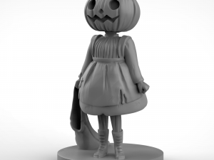 girl with halloween Modelo de Impressão 3D