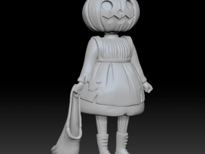 girl with halloween Modelo de Impressão 3D