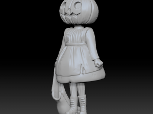 girl with halloween Modelo de Impressão 3D