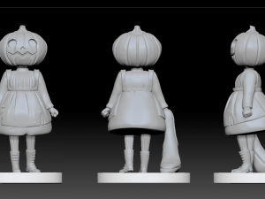 girl with halloween Modelo de Impressão 3D