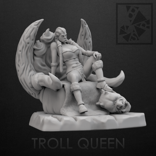 troll queen 3D Baskı Modeli .c4d .max .obj .3ds .fbx .stl .blend 