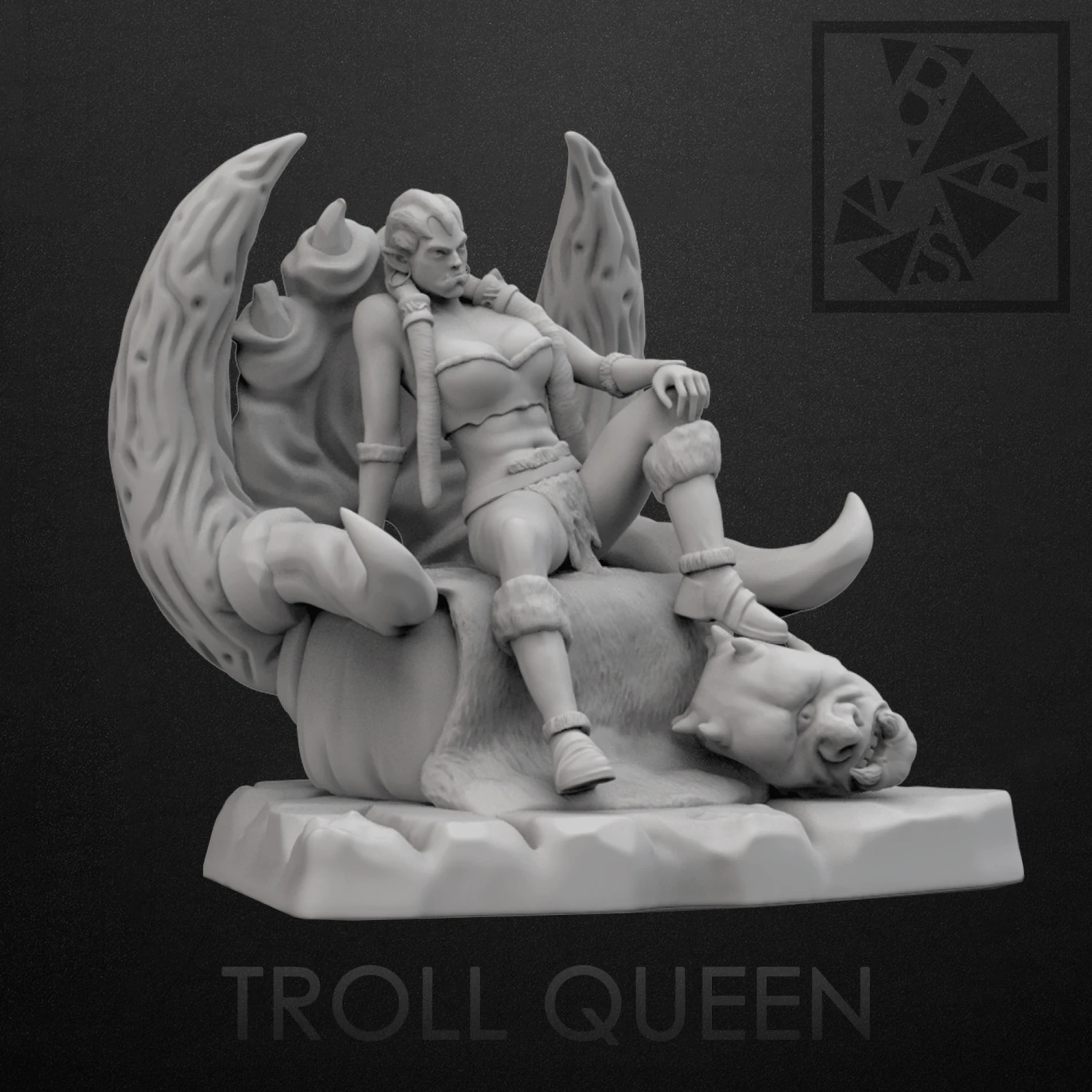 troll queen 3D Print Model .c4d .max .obj .3ds .fbx .stl .blend 