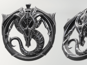 pendant in the shape of a dragon 3D-Druckmodell