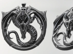 pendant in the shape of a dragon 3D Print Model