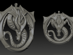 pendant in the shape of a dragon 3D-Druckmodell