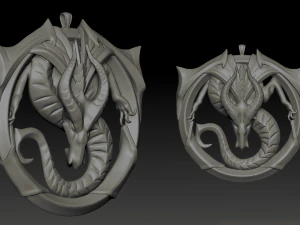 pendant in the shape of a dragon 3D Print Model
