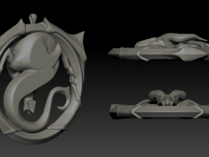 pendant in the shape of a dragon 3D-Druckmodell
