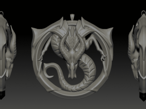 pendant in the shape of a dragon 3D-Druckmodell