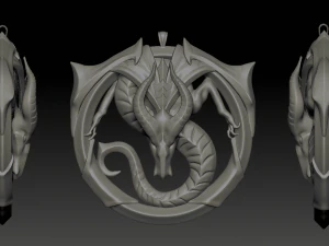 pendant in the shape of a dragon 3D Print Model