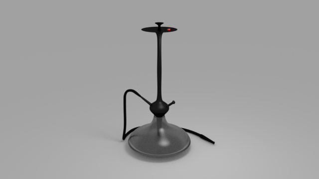 black hookah 3D 模型 .c4d .max .obj .3ds .fbx .stl .blend 