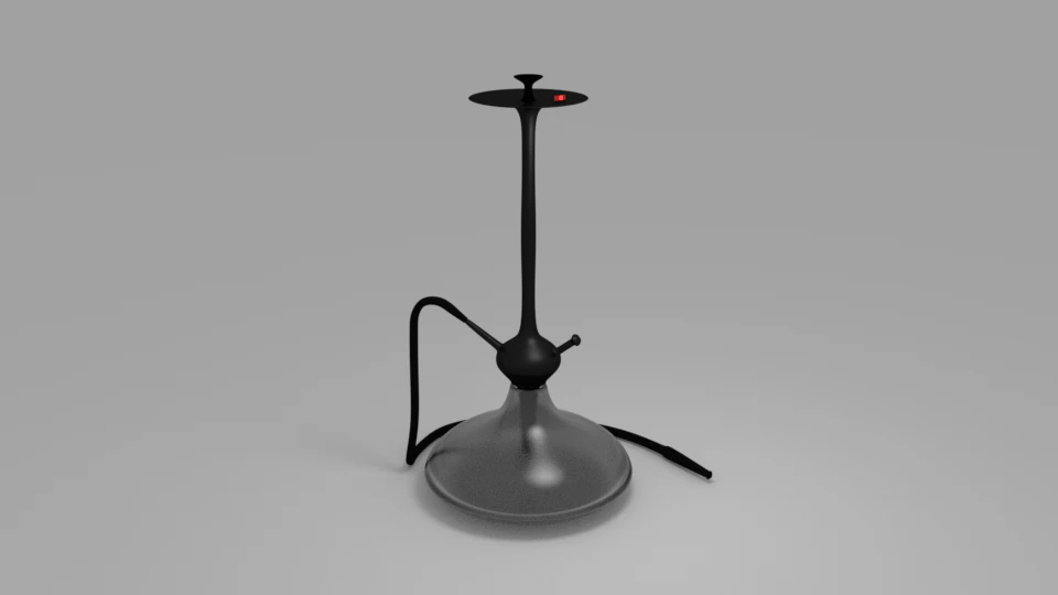 black hookah 3D Model .c4d .max .obj .3ds .fbx .stl .blend 