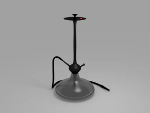 czarna fajka wodna Model 3D