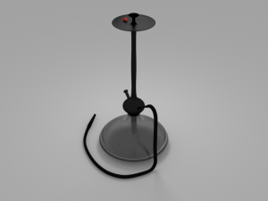 black hookah 3D 模型