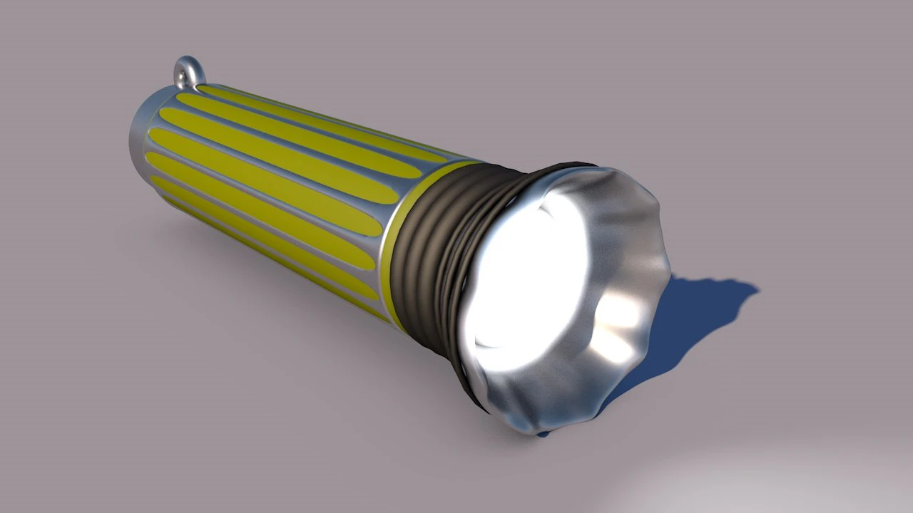 flashlight 3D Model .c4d .max .obj .3ds .fbx .stl .blend 