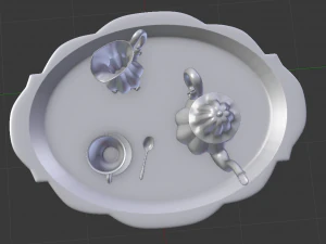 silverware tea set 3D Model