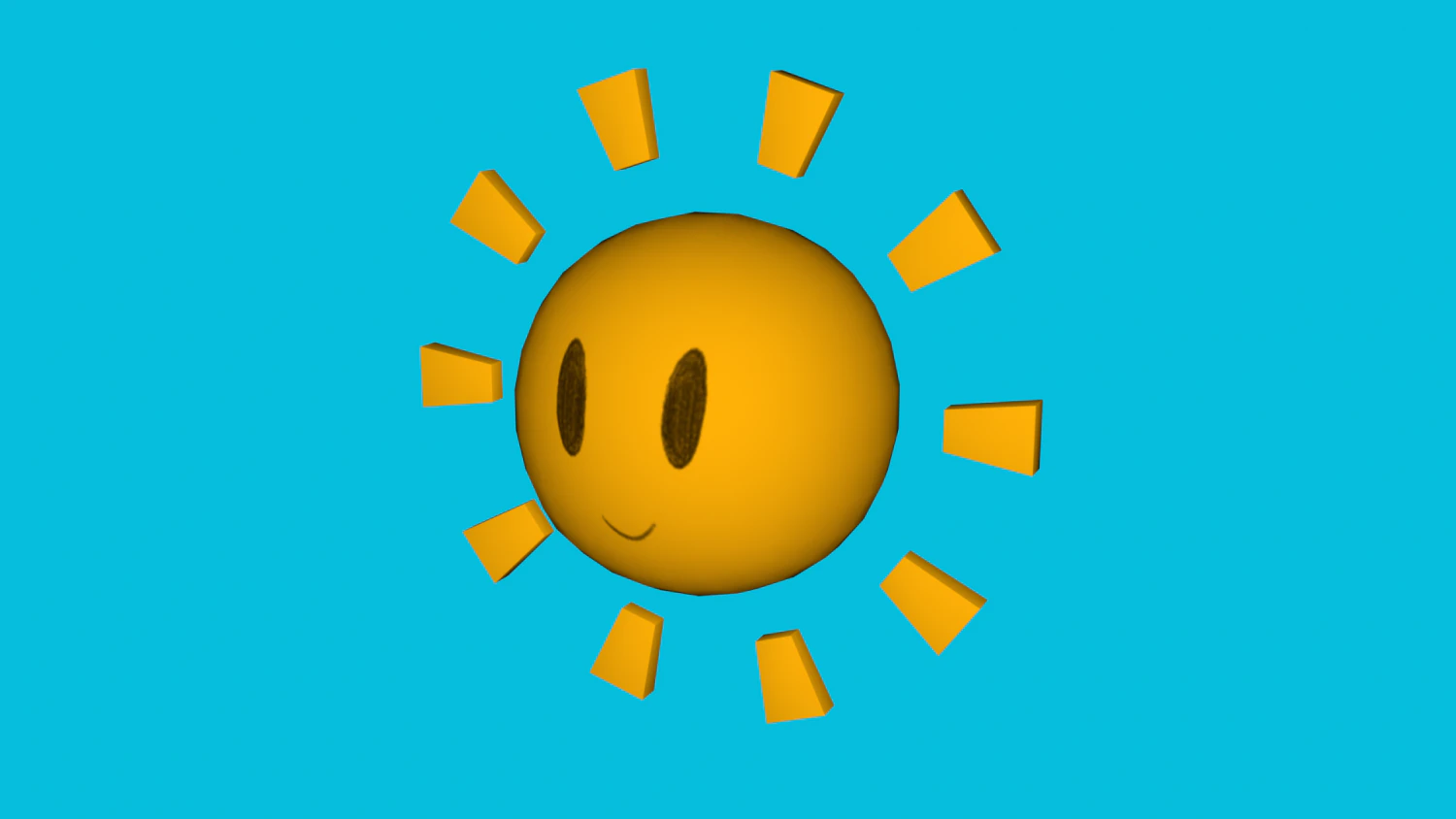 smile sun 3D Model .c4d .max .obj .3ds .fbx .stl .blend 