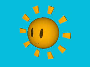 smile sun 3D Model