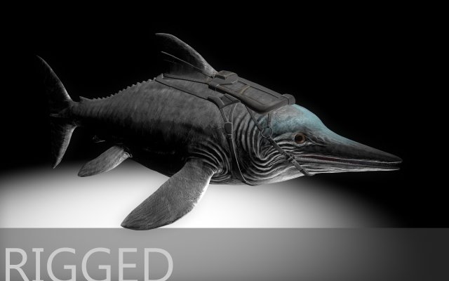 dolphin dinosaur 3D 모델 .c4d .max .obj .3ds .fbx .stl .blend 